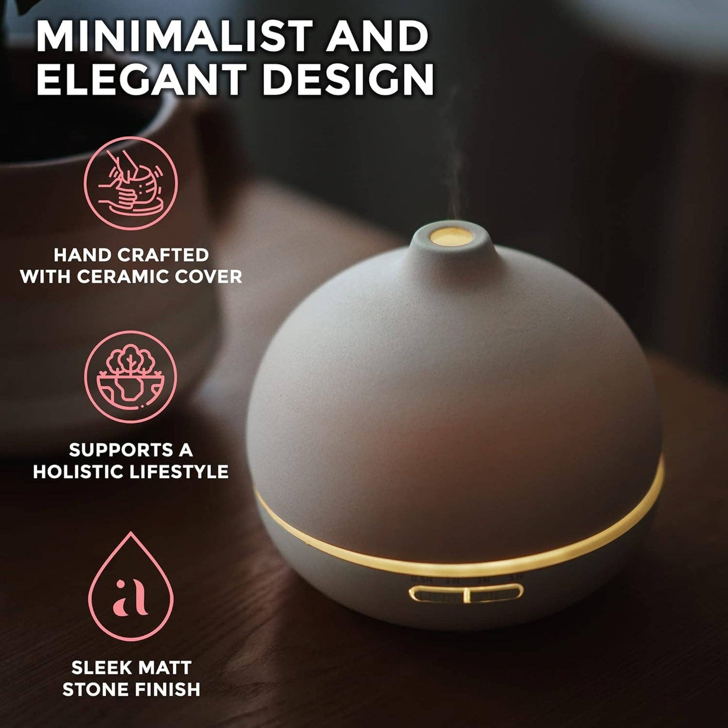 Aroma Diffuser for Essential Oil and Aromatherapy - WHITE