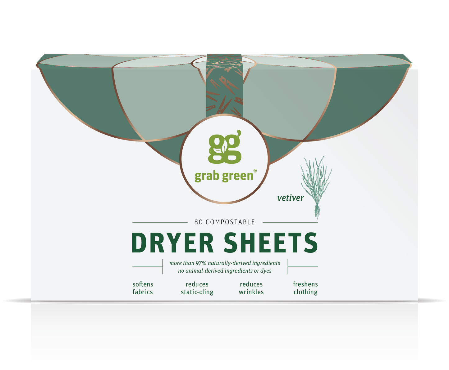 Classic Dryer Sheets, Vetiver, 80 Count