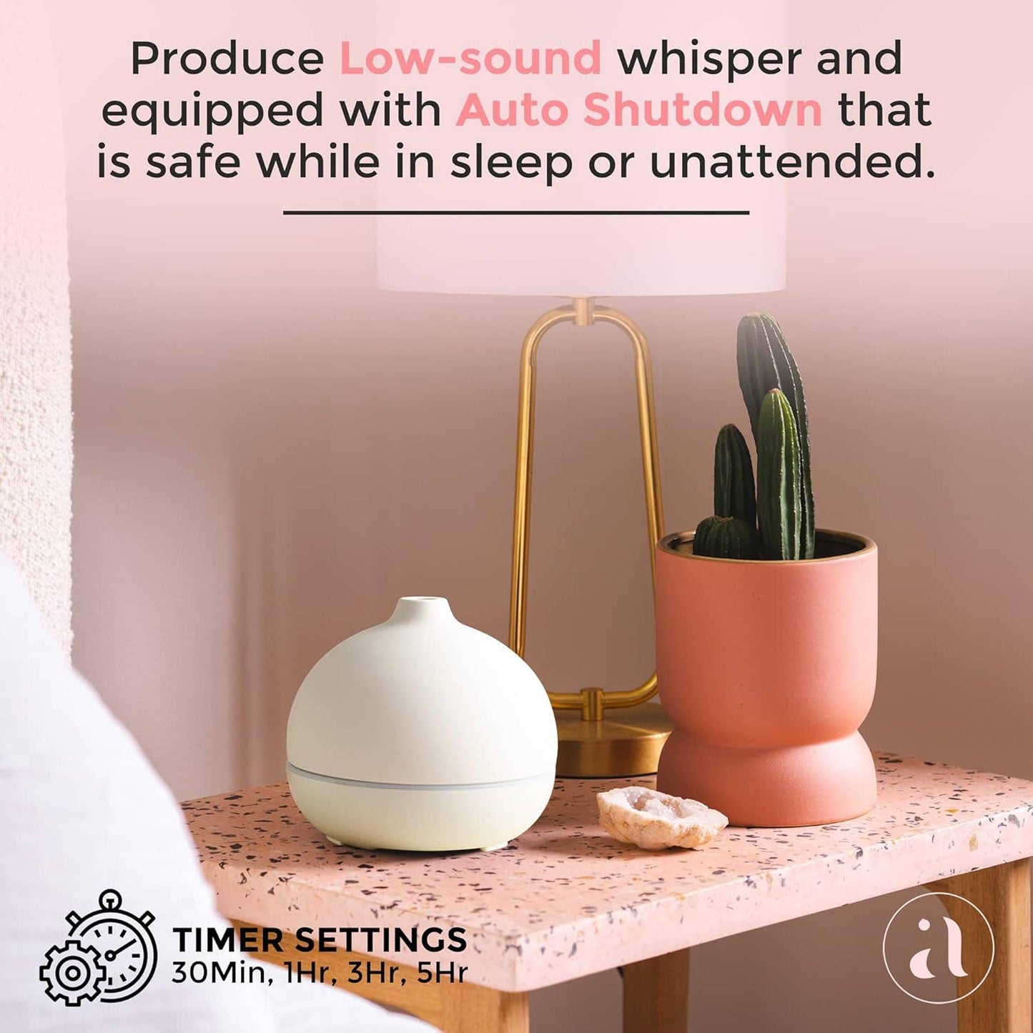 Aroma Diffuser for Essential Oil and Aromatherapy - WHITE