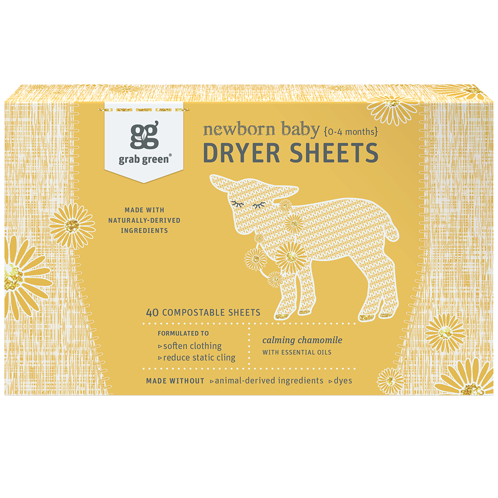 Newborn Baby Dryer Sheets, Chamomile, 40 Sheets